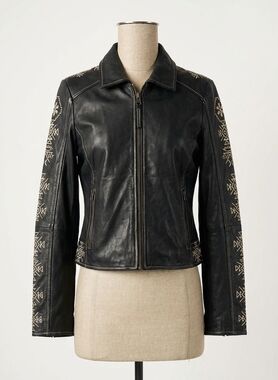 NEW MAURITIUS aztec embroidered jacket in black